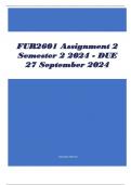 FUR2601 Assignment 2 Semester 2 2024 - DUE 27 September 2024