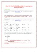 Chem 103 Final Module 5 Exam 2024: Portage Learning  (Already graded A+) 