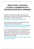  REGIS NU641 ADVANCE CLINICAL PHARMACOLOGY MIDTERM EXAM WITH ANSWERS