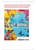 Varcarolis Foundations of Psychiatric- Mental Health Nursing 9th Edition Test bank|making it easy to understand the complexity of mental disorders| Complete Guide with answers 2024/2025