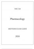 HU - NSG 124 Pharmacology Midterm Exam Guide 2024