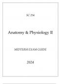 HU - SC 254 Anatomy & Physiology II Midterm Exam Guide 2024