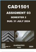 CAD1501 ASSIGNMENT 03  I  DUE 31 JULY 2024