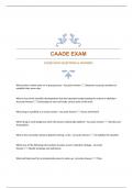 CAADE EXAM QUESTIONS & ANSWERS  