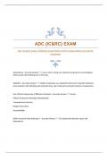 ADC {IC&RC} EXAM|VERIFIED QUESTIONS WITH GUARANTEED ACCURATE ANSWERS  