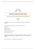 CAADC EXAM GUIDE 2024 WITH GUARANTEED ACCURATE ANSWERS 