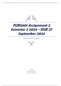 FUR2601 Assignment 2 Semester 2 2024 - DUE 27 September 2024