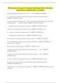 MN Insurance Property & Casualty Final Exam Review Questions and Answers_Updated 100% A+ Graded