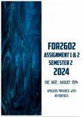 FOR2602 Assignment 1 and 2 Semester 2 2024 | Due August 2024