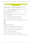 BIO 202 Exam III ASU Updated Correct Questions and Answers A+ Graded 100% Pass!!!