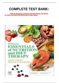     COMPLETE TEST BANK:  Williams' Essentials of Nutrition and Diet Therapy 13th Edition by Joyce Ann Gilbert PhD RDN (Author) latest Update.