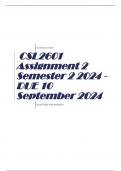 CSL2601 Assignment 2 Semester 2 2024 - DUE 10 September 2024