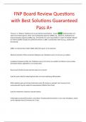 FNP Board Review Questions with Best Solutions Guaranteed Pass A+