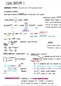 Summary -  Unit 10 - Equilibrium I