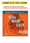 COMPLETE TEST BANK   ECGs Made 7th Edition, Kindle Edition by Barbara J Aehlert (Author) latest UPDATE