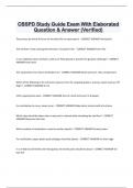 CBSPD Study Guide Exam With Elaborated  Question & Answer (Verified)