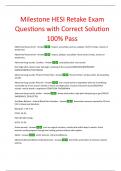 Milestone 2 retake info Questions with Correct Solution 100% Pass