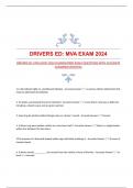 DRIVERS ED: (MVA) BUNDLED EXAM WITH GUARANTEED ACCURATE ANSWERS