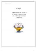 COMPONENTES DEL MODELO ATÓMICO DE BOHR Y LINEA DEL TIEMPO DE MODELOS ATÓMICOS
