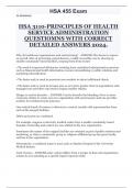 HSA 3110-PRINCIPLES OF HEALTH SERVICE ADMINISTRATION QUESTIOMNS WITH CORRECT DETAILED ANSWERS 2024.