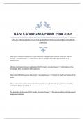 NASLCA VIRGINIA EXAM PRACTICE QUESTIONS WITH GUARANTEED ACCURATE ANSWERS