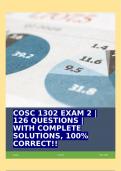 COSC 1302 EXAM 2 | 126 QUESTIONS | WITH COMPLETE SOLUTIONS, 100% CORRECT!!