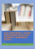 VLSI MIDTERM 2 EXAM QUESTIONS WITH ALL CORRECT ANSWERS 2024!!