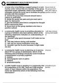 ATI RN COMMUNITY HEALTH RETAKE EXAM NEWEST 2024 ACTUAL EXAM COMPLETE 100 QUESTIONS AND CORRECT DETAILED ANSWERS 