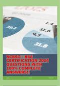 NCBSO - BSA CERTIFICATION 2024 QUESTIONS WITH 100% COMPLETE ANSWERS!!