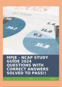 MPJE - NCAP STUDY GUIDE 2024 QUESTIONS WITH CORRECT ANSWERS SOLVED TO PASS!!