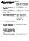 CRIME SCENE ANALYST IAI NEWEST 2024 ACTUAL EXAM COMPLETE 160 QUESTIONS AND CORRECT DETAILED ANSWERS (VERIFIED ANSWERS) |ALREADY GRADED A+