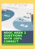 NDOC WEEK 2 QUESTIONS WITH 100% CORRECT ANSWERS!!