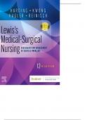 Lewis’s Medical Surgical Nursing 12th Edition Harding Test  Bank Chapter 1 - 69 Updated 2025