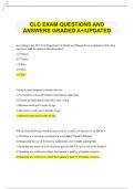 CERTIFIED LACTATION COUNSELOR (CLC) QUESTIONS WITH VERIFIED ANSWERS ALREADY GRADED A+