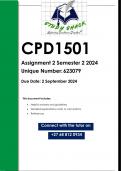 CPD1501 Assignment 2 (QUALITY ANSWERS) Semester 2 2024