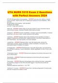  UTA NURS 5315 Exam 2 Questions with Perfect Answers 2024 