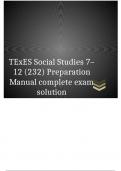 TExES Social Studies 7–12 (232) Preparation Manual complete exam solution