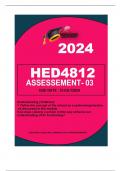 HED4812 ASSIGNMENT 03-DUE DATE: 31/07/2024 Reflective Journal: The School as a System/Organisation (50 Marks) Understanding (10 Marks): 1. Define the concept of the school as a system/organization as discussed in the module.  How does viewing a school in 