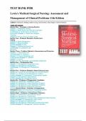 TEST BANK FOR Lewis's Medical-Surgical Nursing: Assessment and Management of Clinical Problems 11th Edition by Mariann M. Harding Included All Chapters