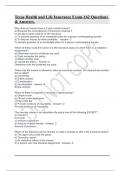 Texas Health and Life Insurance Exam-162 Questions & Answers.