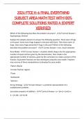 2024 FTCE K-6 FINAL EVERYTHING  SUBJECT AREA MATH TEST WITH 100%  COMPLETE SOLUTIONS RATED A (EXPERT  VERIFIED)