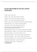 LEAD ABATEMENT EXAM LATEST UPDATED