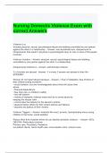 Nursing Domestic Violence Exam with correct Answers