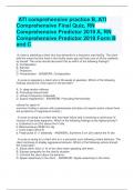 . ATI comprehensive practice B, ATI Comprehensive Final Quiz, RN Comprehensive Predictor 2019 A, RN Comprehensive Predictor 2019 Form B and C