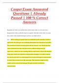 Casper Exam Answered Questions | Already  Passed | 100 % Correct  Answers