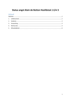 Samenvatting Statusangst (Alain de Botton) Hoofdstuk 1 t/m 5