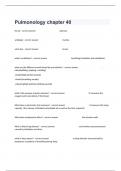  Pulmonology chapter 40 Actual Questions And Correct Detailed Verified Answers| Graded A+