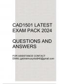 CAD1501 Exam pack 2024(Questions and answers)