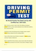 NC Permit Practice Test (Real) 124 Qs with Certified Ans/ 2024-2025.