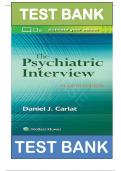 Test Bank - for The Psychiatric Interview 4th Edition by Daniel Carlat, All Chapters | Complete Guide A+